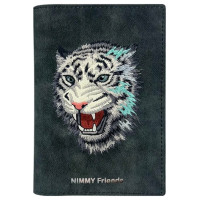 Nimmy Raptor Tiger Passport/Wallet Case - Dark Gray