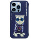 Nimmy Glasses Cool Cat Case for iPhone 15 Pro - Blue