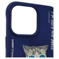 Nimmy Glasses Cool Cat Case for iPhone 15 Pro - Blue