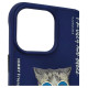 Nimmy Glasses Cool Cat Case for iPhone 15 Pro - Blue