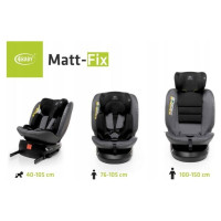 4Baby Autosēdeklis MATT-FIX graphite (40-150 cm) [A]