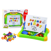Lean Toys Magnētiskā tāfele ar burtiem,cipariem 08750