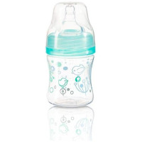 Babyono Pudele ar plato kakliņu 120 ml BabyOno 402/03 blue
