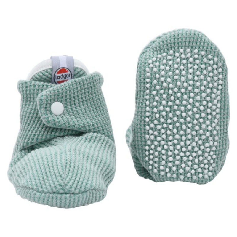 Lodger Slipper Ciumbelle kokvilnas čībiņas, 3-6m, Silt Green - SLC 080_3-6