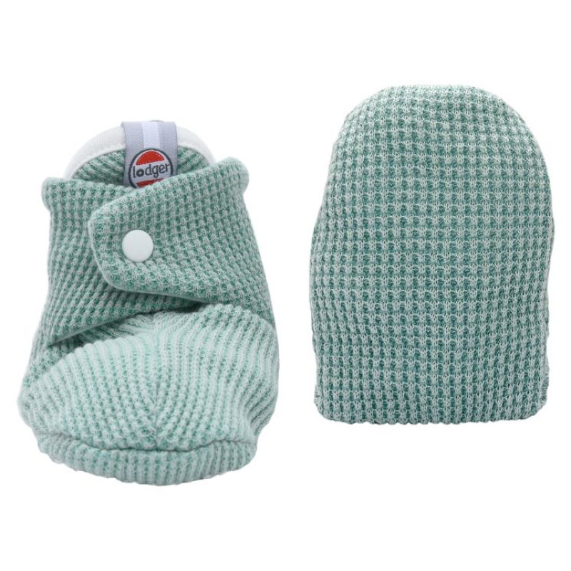 Lodger Slipper Ciumbelle kokvilnas čībiņas, 3-6m, Silt Green - SLC 080_3-6