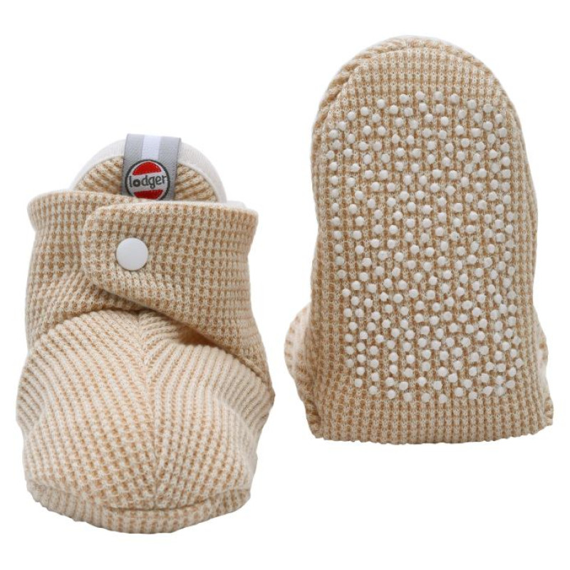 Lodger Slipper Ciumbelle kokvilnas čībiņas, 3-6m, Ivory - SLC 069_ 3-6