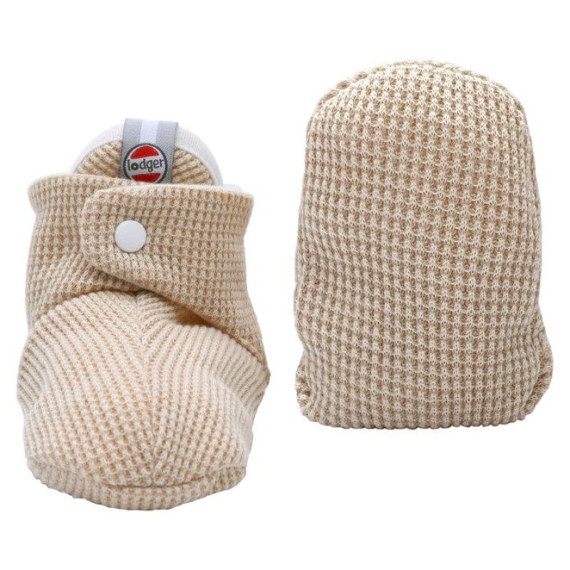 Lodger Slipper Ciumbelle kokvilnas čībiņas, 3-6m, Ivory - SLC 069_ 3-6