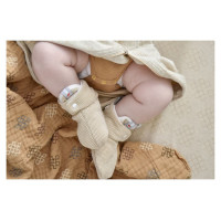 Lodger Slipper Ciumbelle kokvilnas čībiņas, 3-6m, Ivory - SLC 069_ 3-6