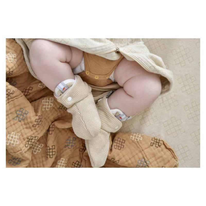 Lodger Slipper Ciumbelle kokvilnas čībiņas, 3-6m, Ivory - SLC 069_ 3-6