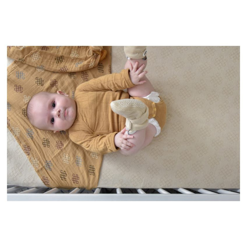 Lodger Slipper Ciumbelle kokvilnas čībiņas, 3-6m, Ivory - SLC 069_ 3-6