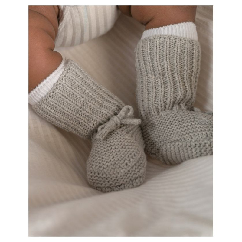 Lodger Slipper Knit čībiņas, Steel, 0-6m - SLK 108_0-6