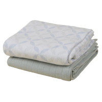 Lodger Swadler Solid Matcha kokvilnas autiņš, Peppermint/Blue Fogg, 110x110 cm, 2gab. - SW 1110