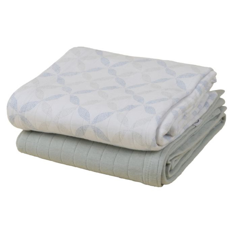 Lodger Swadler Solid Matcha kokvilnas autiņ&scaron;, Peppermint/Blue Fogg, 110x110 cm, 2gab. - SW 1110