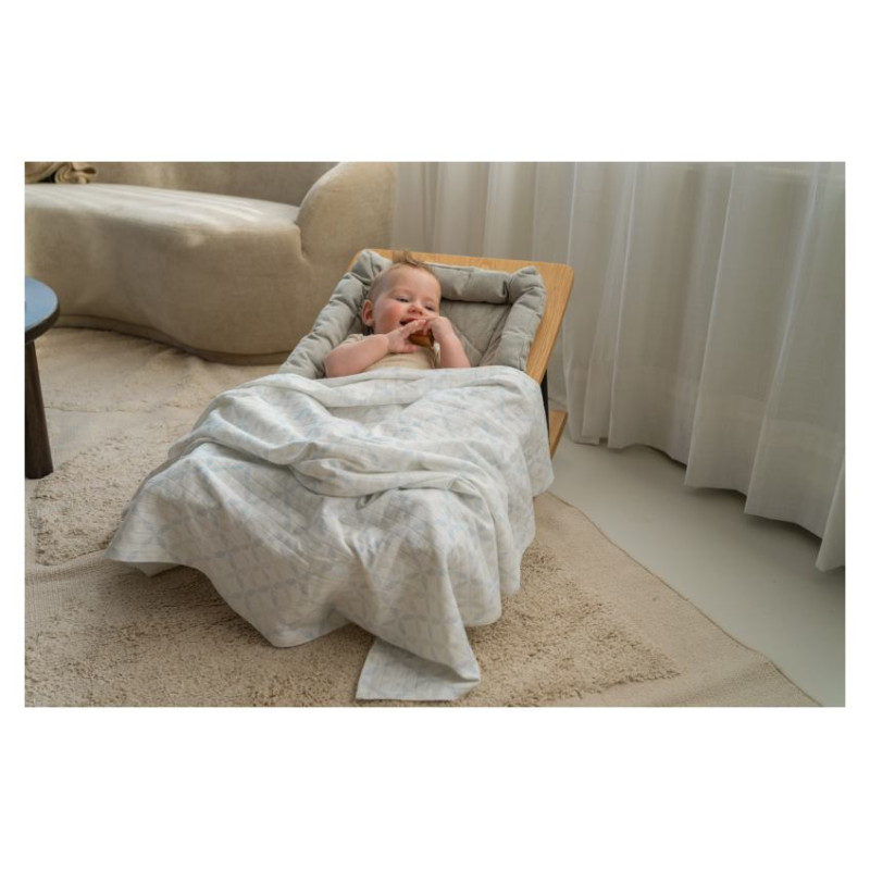 Lodger Swadler Solid Matcha kokvilnas autiņ&scaron;, Peppermint/Blue Fogg, 110x110 cm, 2gab. - SW 1110