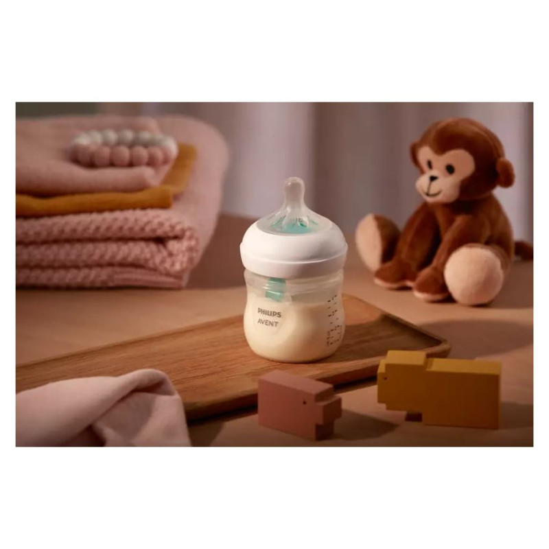 Philips Avent Natural Response pretkoliku pudelīte ar AirFree vārstu 125 ml, jaundzimu&scaron;ā knupītis, 0m+ - SCY670/01