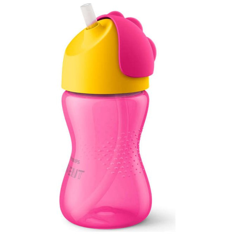 Philips Avent Krūzīte ar elastīgu salmiņu, 300 ml, 12M+, rozā - SCF798/02