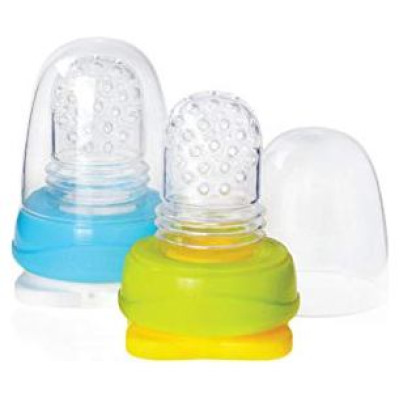 Kidsme Food Pouch adapteris mazuļa ēdinā&scaron;anai no biezenī&scaron;u stāvpakām 2 gab,Sky&Lime - 160490 LIS