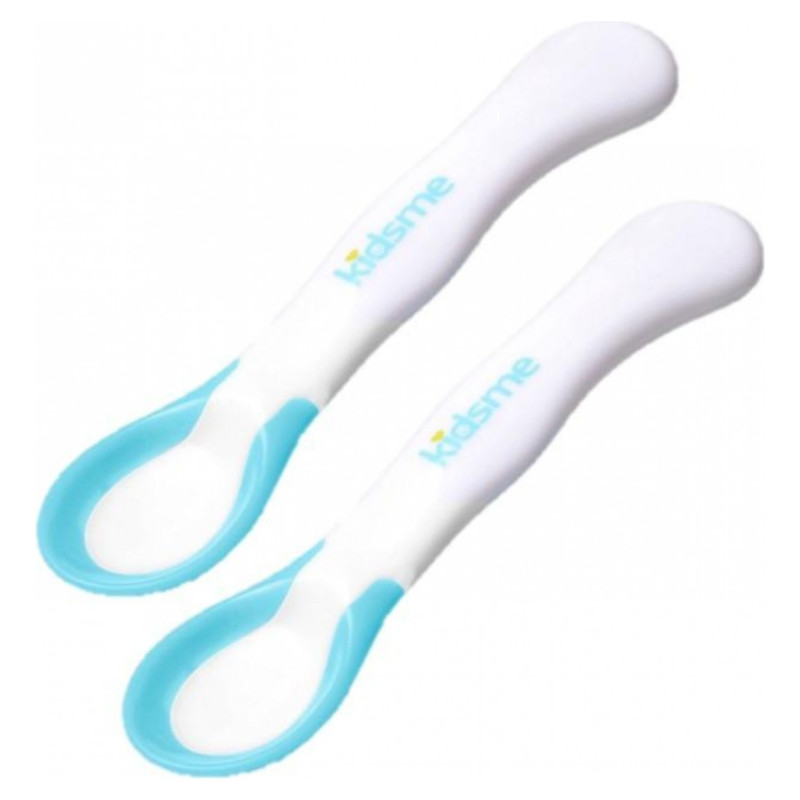 Kidsme karotīte ar ēdiena temperatūras noteik&scaron;anas indikatoru (2 gab.), Aquamarine, no 6 mēn. - 9857AQ