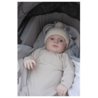 Lodger Hatter Folklore merino vilnas cepure, Birch, 6-12m - HTM 599_6-12