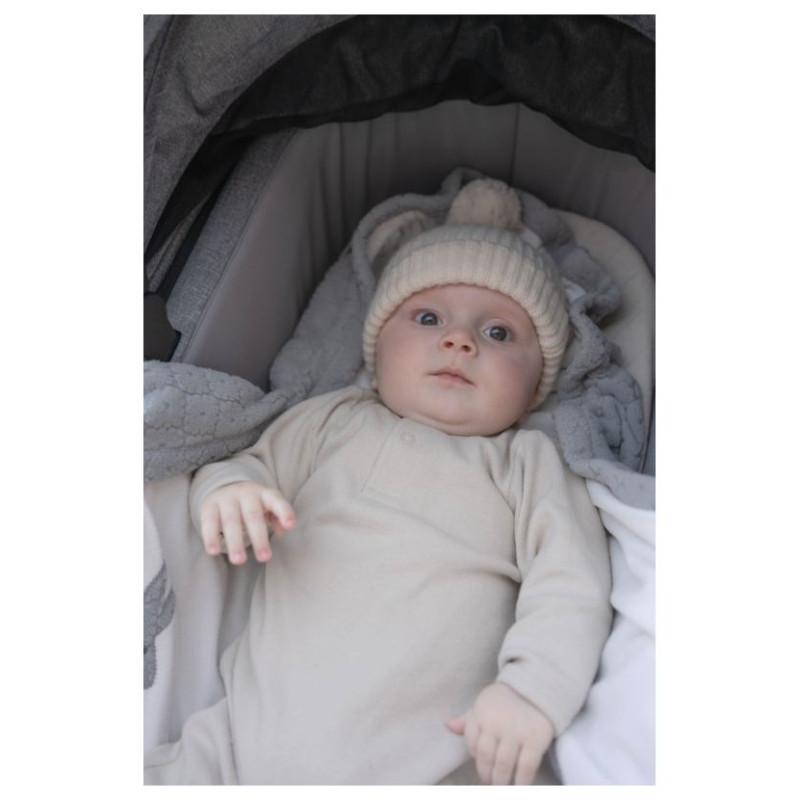 Lodger Hatter Folklore merino vilnas cepure, Birch, 6-12m - HTM 599_6-12