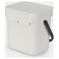 Brabantia aktritumu tvertne Sort & Go, 3L, Light Grey - 213229