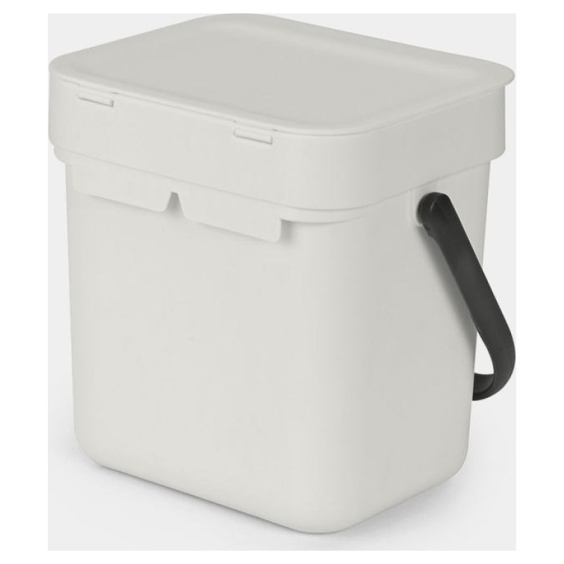 Brabantia aktritumu tvertne Sort & Go, 3L, Light Grey - 213229