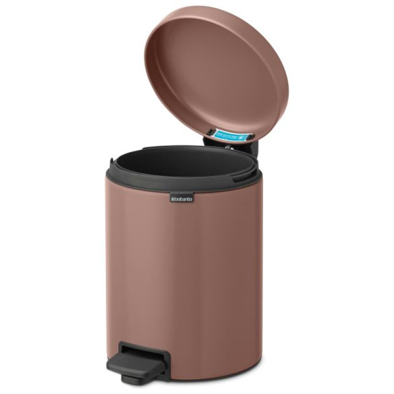 Brabantia atkritumu tvertne ar pedāli NewIcon, 5L, Satin Taupe - 233982