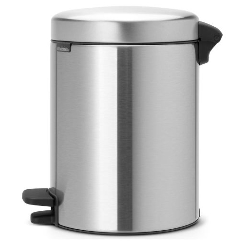 Brabantia atkritumu tvertne ar pedāli NewIcon, 5L, Matt Steel Fingerprint Proof - 112102