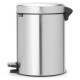 Brabantia atkritumu tvertne ar pedāli NewIcon, 5L, Matt Steel Fingerprint Proof - 112102