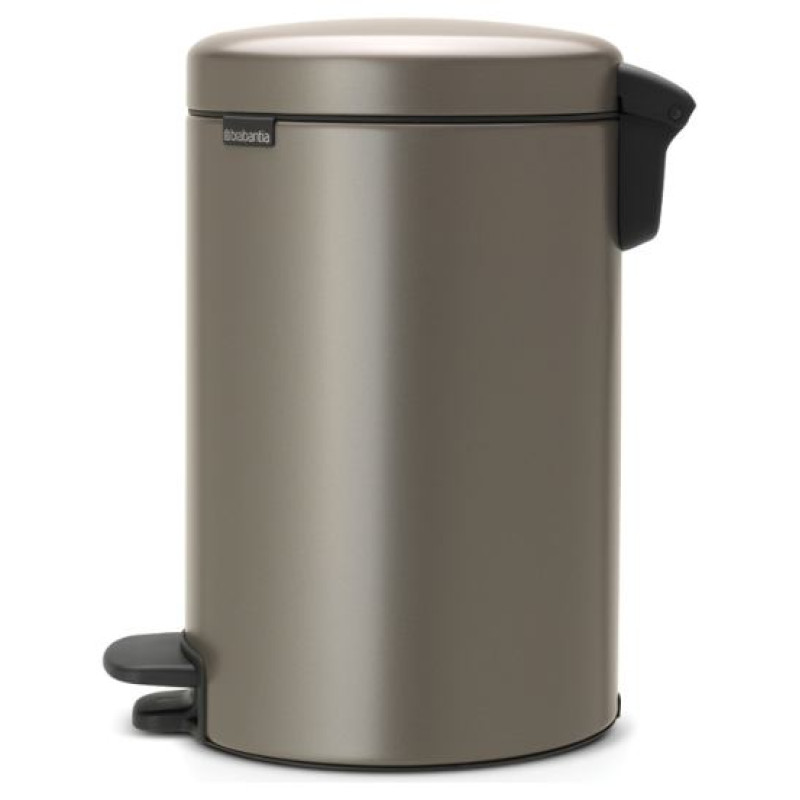 Brabantia atkritumu tvertne ar pedāli NewIcon, 12 l, Platinum - 113628