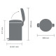 Brabantia atkritumu tvertne ar pedāli NewIcon, 12 l, Platinum - 113628