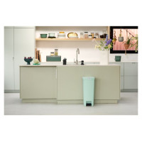 Brabantia atkritumu tvertne StepUp ar pedāli, 40l, Jade Green - 800108