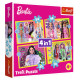 Trefl BARBIE Pužļu komplekts 4in1