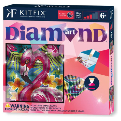 Kitfix Amatniecības komplekts dimantiņu māksla, Flamingo