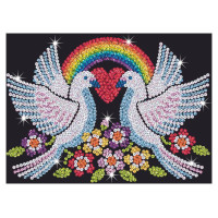 Kitfix Amatniecības komplekts Sequin Art Purple spīdumiņu māksla, Cerības dūjas