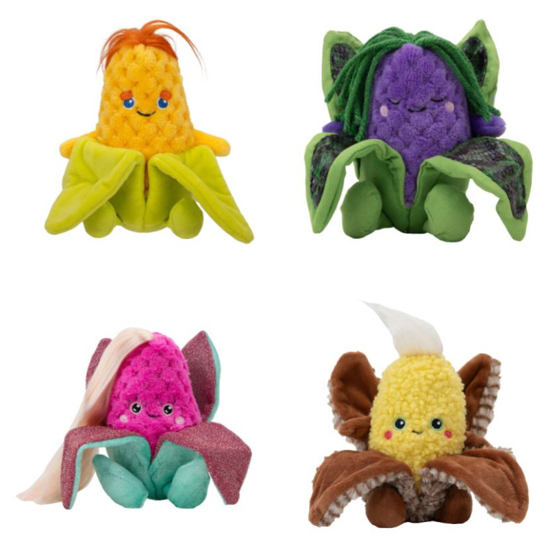 Living On The Veg S2 Mīkstā rotaļlieta kukurūzas vālīte Cornies, 15 cm