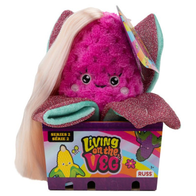 Living On The Veg S2 Mīkstā rotaļlieta kukurūzas vālīte Cornies, 15 cm