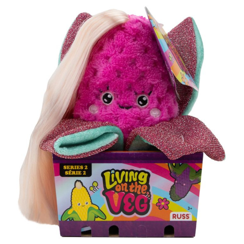 Living On The Veg S2 Mīkstā rotaļlieta kukurūzas vālīte Cornies, 15 cm