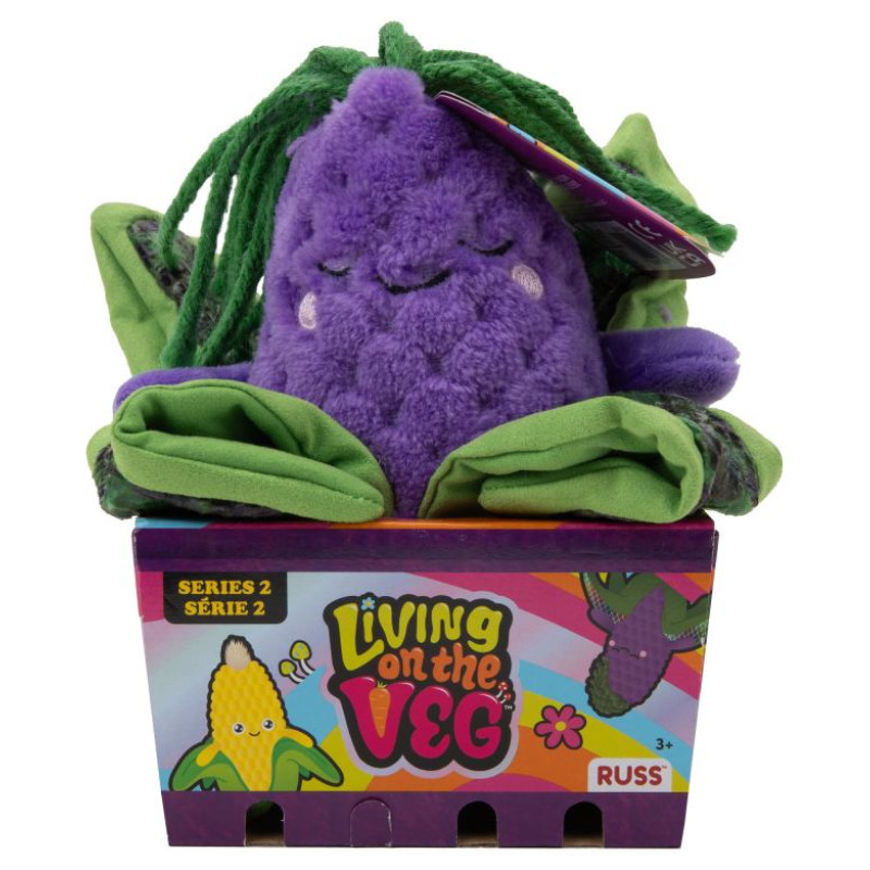 Living On The Veg S2 Mīkstā rotaļlieta kukurūzas vālīte Cornies, 15 cm