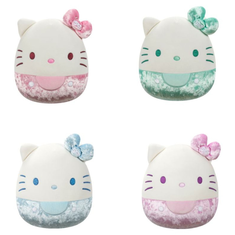 Squishmallows HELLO KITTY W21 Plī&scaron;a rotaļlieta, "Velvet" sērija, 20 cm