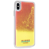 Guess GUHCI65GLCPI iPhone Xs Max różowy /pink hard case California Glow in the dark