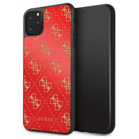 Guess GUHCN654GGPRE iPhone 11 Pro Max red/red hard case 4G Double Layer Glitter