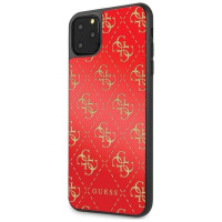 Guess GUHCN654GGPRE iPhone 11 Pro Max red/red hard case 4G Double Layer Glitter