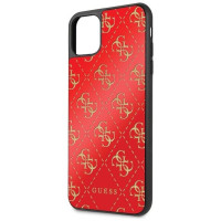 Guess GUHCN654GGPRE iPhone 11 Pro Max red/red hard case 4G Double Layer Glitter