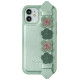 Kingxbar Sweet Series case decorated with original Swarovski crystals iPhone 12 mini green