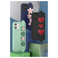 Kingxbar Sweet Series case decorated with original Swarovski crystals iPhone 12 mini green