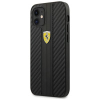 Ferrari FESNECHCP12SBK iPhone 12 mini 5.4" black/black hardcase On Track PU Carbon