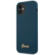 Guess GUHCP12SLSLMGBL iPhone 12 mini 5.4" blue/blue hardcase Metal Logo Script