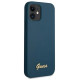 Guess GUHCP12SLSLMGBL iPhone 12 mini 5.4" blue/blue hardcase Metal Logo Script