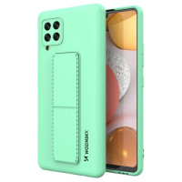 Wozinsky Kickstand Case Silicone Stand Cover for Samsung Galaxy A42 5G Mint